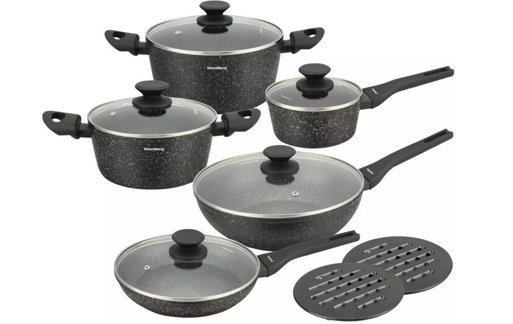 Zestaw garnków KLAUSBERG KB-7657 (12 elementów) zestaw akcesoria komplet wyposazenie