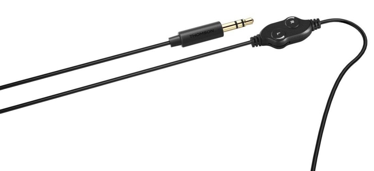 Łatwa kontrola głośności, pilot na kablu, słuchawki nauszne Thomson HED4508