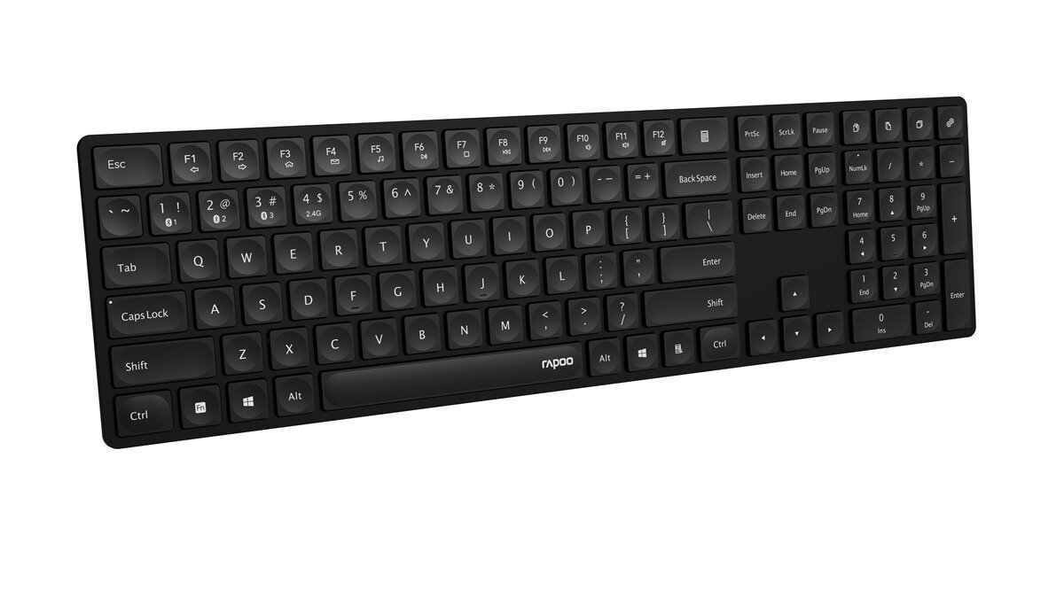 Łączność z kilkoma urządzeniami Klawiatura bezprzewodowa Rapoo E8020M Multimode Blade