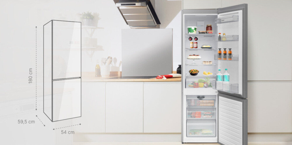 LODÓWKA SHARP SJ-BA05DTXWE-EU wymiary szerokość wysokość głębokość