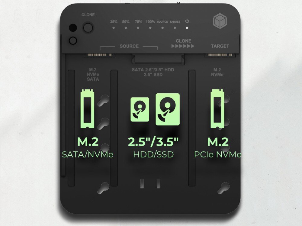 Stacja dokująca ICY BOX IB-2913MCL-C31 USB Typu C 3.2 Gen. 2, Aktywna instalacja beznarzędziowa kompatybilność