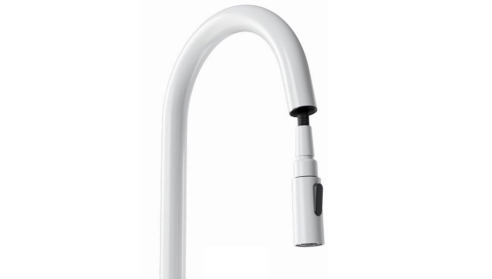 Bateria GLOBALO Divio Biały wyciągana wylewka obrotowa czyszczenie mycie wygoda