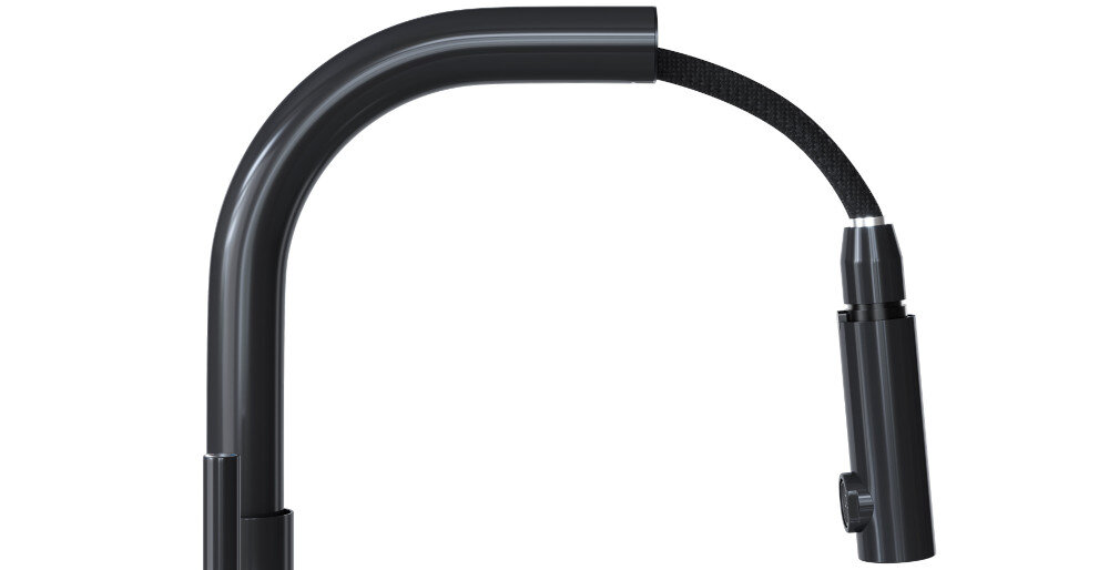 Bateria GLOBALO Lobio Antracyt wyciągana wylewka obrotowa czyszczenie mycie wygoda