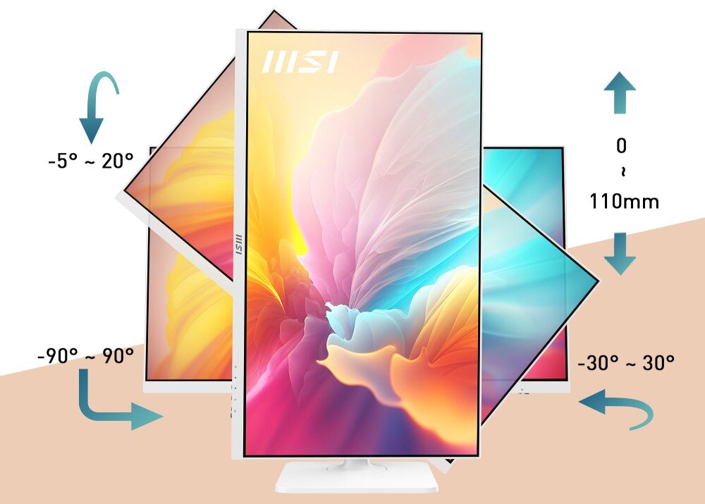 Monitor MSI Modern MD2712PW 27 1920x1080px IPS 100Hz 1 ms [MPRT] regulacja podstawa nachylenie obrót wysokość