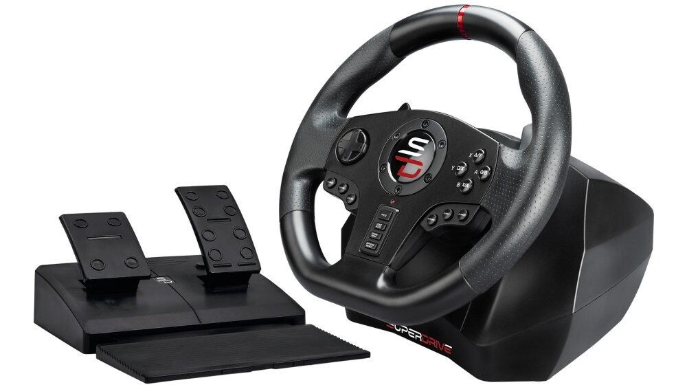 Kierownica SUBSONIC SV 850 rozrywka gra pedały chwyt wygląd sport dodatki kompatybilność pc microsoft xbox switch