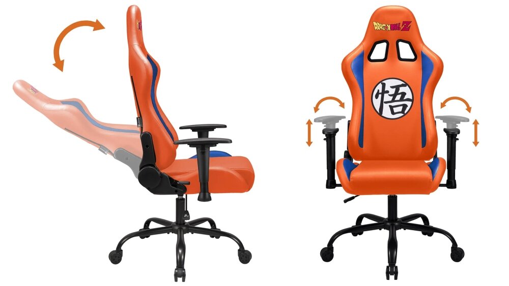 Fotel SUBSONIC SA5609-D1 Dragon Ball Z personalizacja regulacja kąt nachylenie 3D podłokietniki