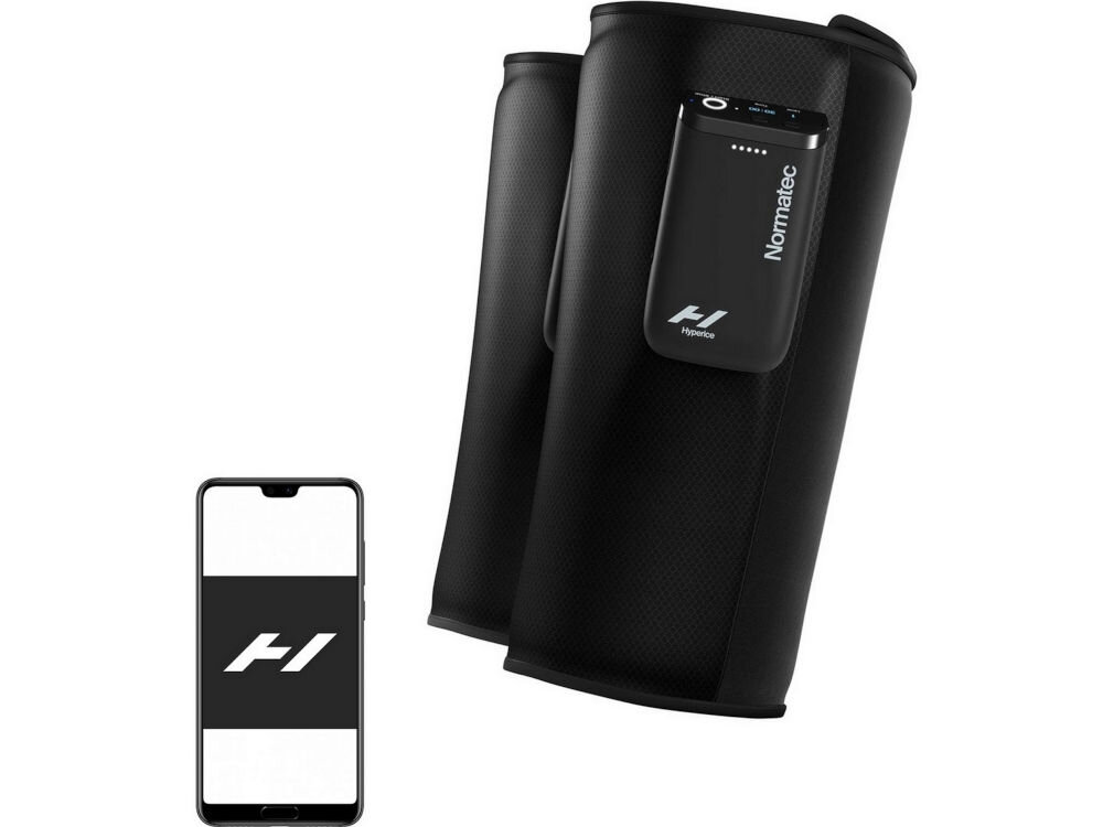 Masażer do nóg HYPERICE Normatec Lower Legs połączenie z aplikacją mobilną bluetooth pełna kontrola nad funkcjami urządzenia zwiększona wygoda użytkowania precyzyjne dostosowanie masażu korzystanie jest efektywne dostosowane do potrzeb
