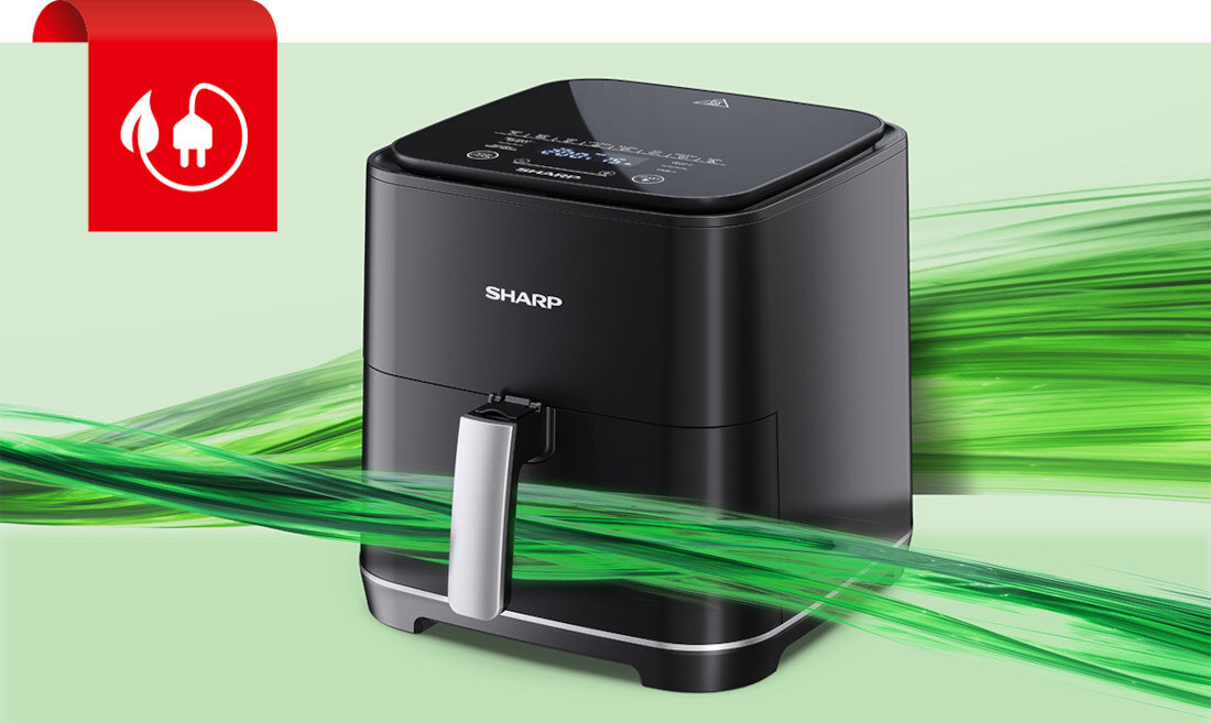 Frytkownica beztłuszczowa SHARP AF-GS552AE-B Oszczędność energii moc 1600 W
