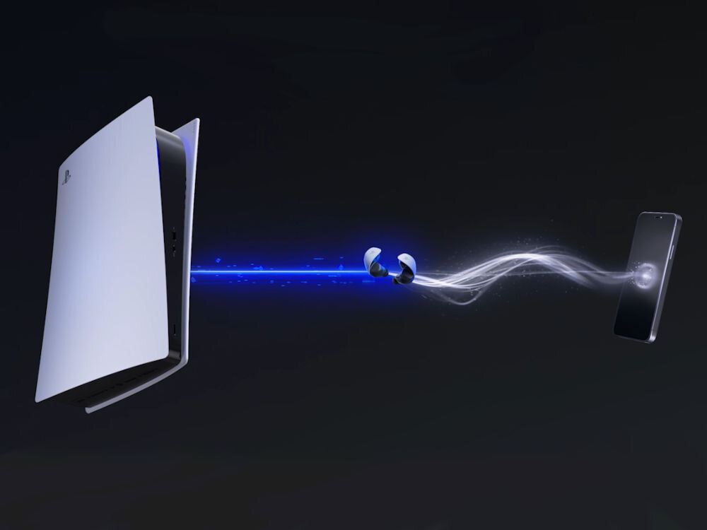 Słuchawki SONY Pulse Explore dwa urządzenia naraz, playstation link, bluetooth