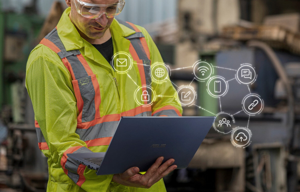 Laptop ASUS ExpertBook 90NX0571-M021D0 14 i7-1255U 16GB RAM 512GB SSD Windows 11 Professional łączność Wi-Fi przepustowość