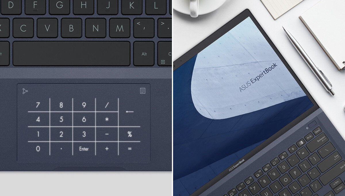 Laptop ASUS ExpertBook 90NX0571-M021D0 14 i7-1255U 16GB RAM 512GB SSD Windows 11 Professional klawiatura NumberPad odchylanie 180