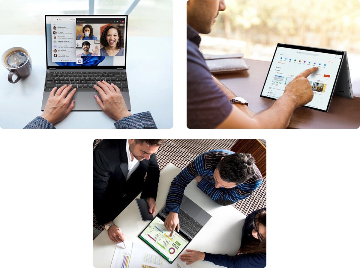 Laptop CHUWI FreeBook 2023 13.5 IPS Celeron N100 12GB RAM 512GB SSD Windows 11 Home zawias tryby tablet
