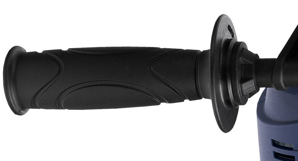 Wiertarka udarowa CELMA PROFESSIONAL PRCk 13GEO zbliżenie na rękojeść dodatkową wielopozycyjna rękojeść boczna pewny chwyt stabilna praca w różnych pozycjach ergonomiczna konstrukcja waga 2,1 kg niewielkie wymiary (26 × 30 x 7 cm wytrzymała obudowa precyzyjnie wykonane elementy przekładni