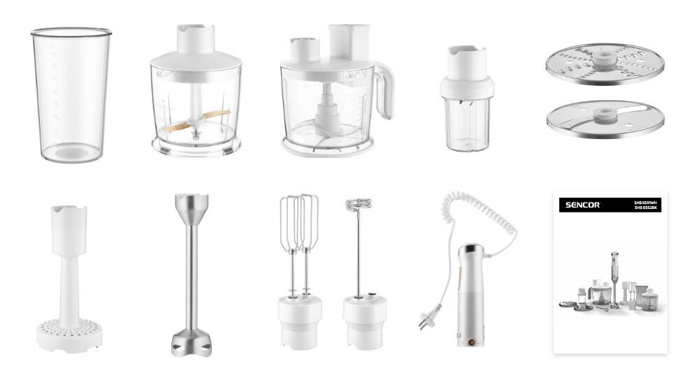 Blender SENCOR SHB 6551WH Biały zestaw akcesoria komplet wyposażenie