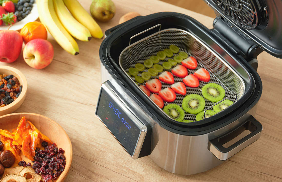 Air Fryer Frytownica beztłuszczowa SENCOR SBG 8900SS Łatwe czyszczenie Nieprzywierająca powierzchnia ułatwia mycie