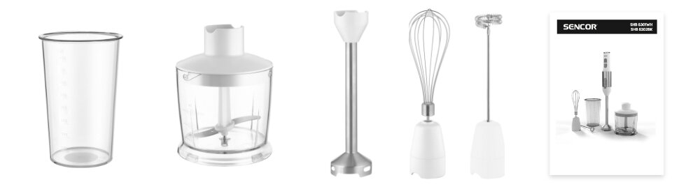 Blender SENCOR SHB 6301WH Biały zestaw akcesoria komplet wyposazenie