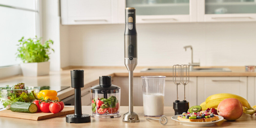 Blender SENCOR SHB 6442BK Czarny wydajny 6w1 technologia TITANIUM QuadBlade miksowanie blendowanie siekanie