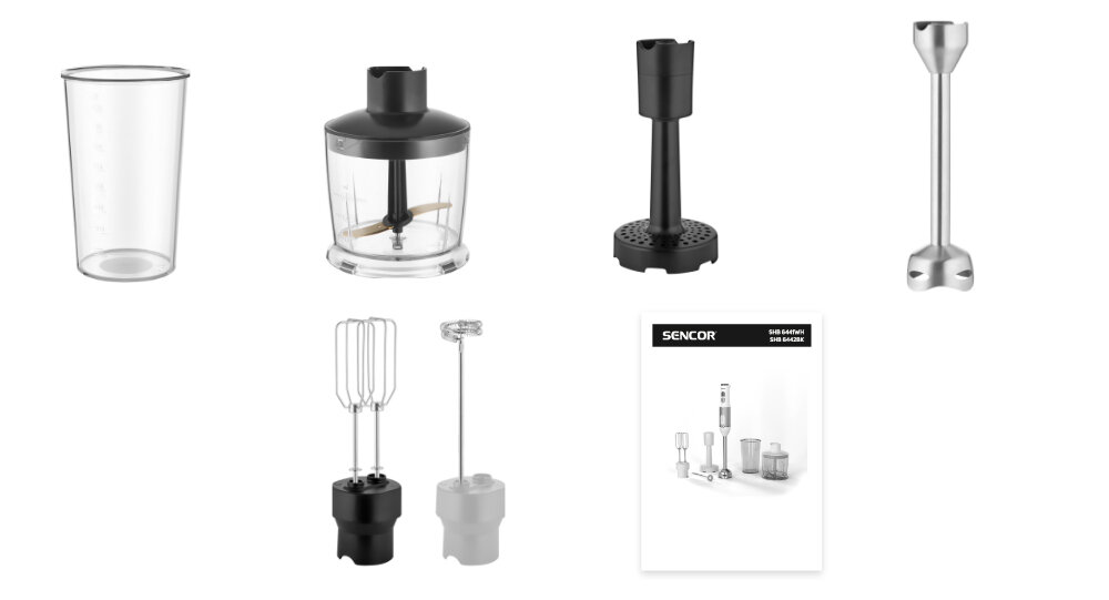 Blender SENCOR SHB 6442BK Czarny zestaw akcesoria komplet wyposazenie