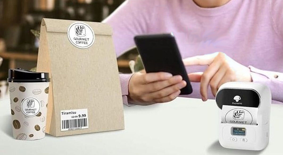 Drukarka PHOMEMO M110 Niebieski kompatybilne z systemem Android iOS bluetooth 4.0 Windows Mac OS złącze USB-C