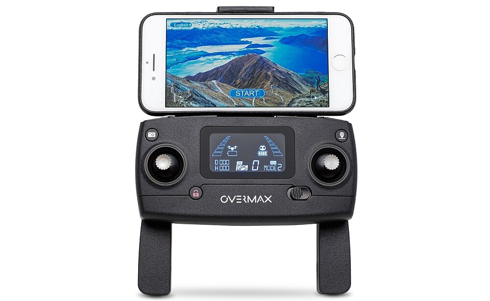 Dron OVERMAX X-Bee Drone Fold One smartfon kontroler uchwyt