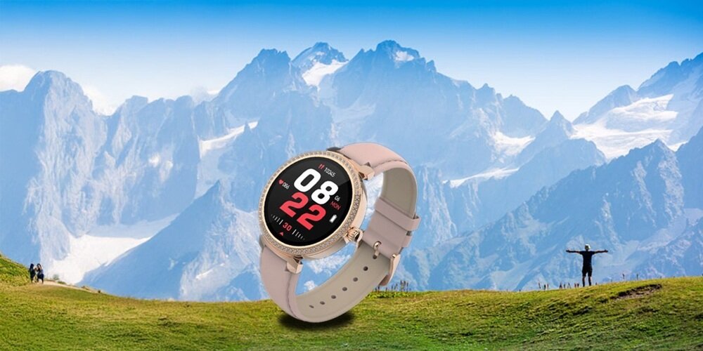 Smartwatch DENVER SWC-342RO Różowy wbudowane czujniki tętna i poziomu tlenu, monitorowanie snu, funkcja licznika spalonych kalorii