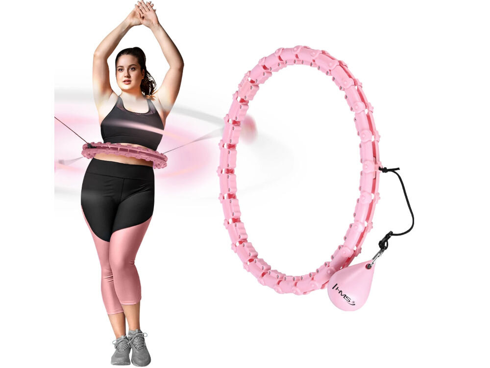 Hula hop HMS HHW11 Plus Size Różowy zauważalne rezultaty smuklejsza talia jędrniejsze uda lepsza postawa możliwość dostosowania rozmiaru trwałość konstrukcji uniwersalne wygodne w użyciu skuteczna aktywnośc fizyczna