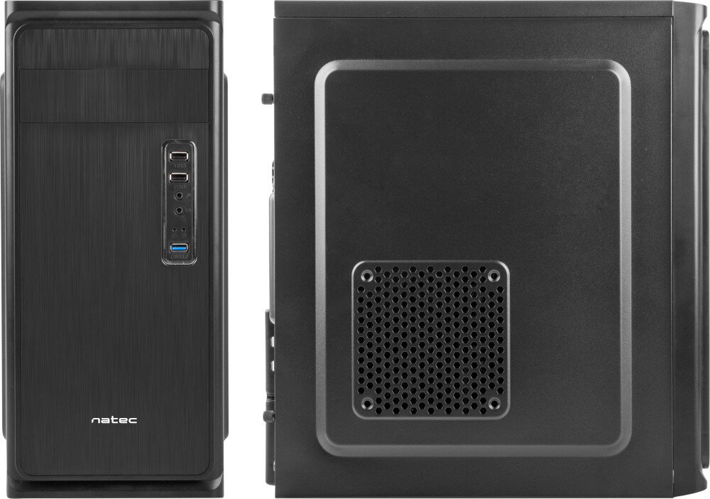 Komputer XQUANTUM XQI3R8S500-XI4 i3-12100F 8GB RAM 500GB SSD GeForce GT710 Windows 11 Home obudowa wygląd materiały ochrona trwałość porty złącza wnętrze