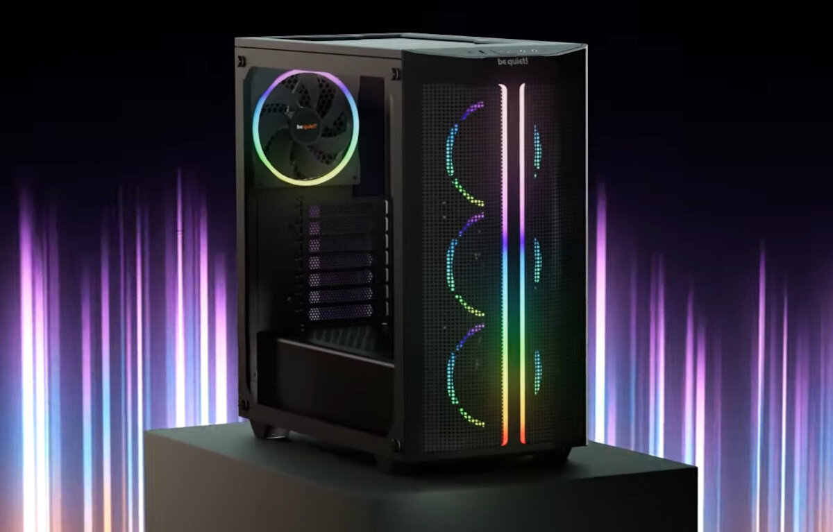 Komputer MAD DOG BQ500FX-A07DR32 R7-5700X 32GB RAM 1TB SSD GeForce RTX4060Ti/16 obudowa wygląd wentylatory przewiew okno bok wyciszenie