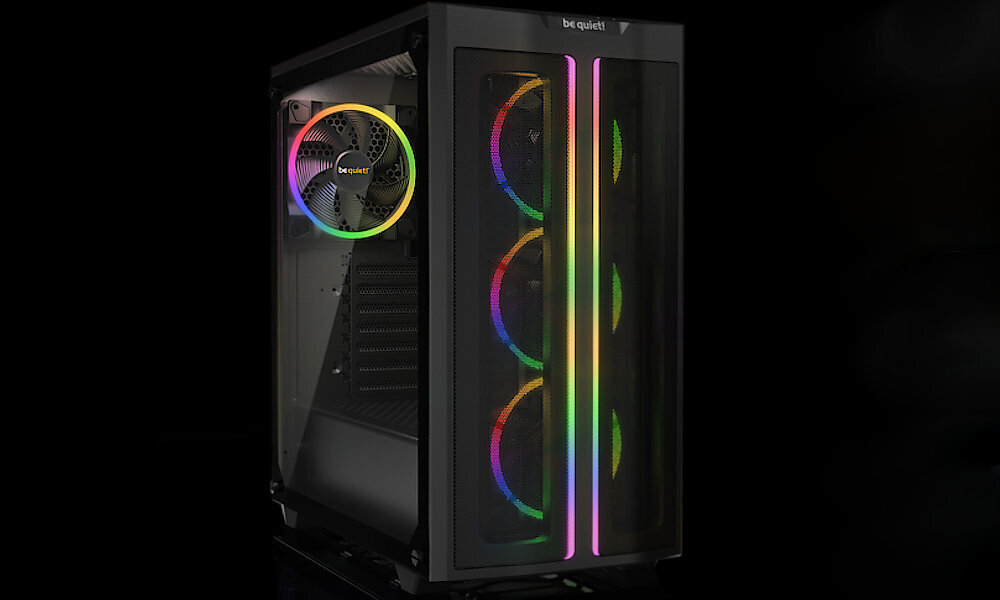 Komputer MAD DOG BQ500FX-I07WR i7-12700F 32GB RAM 2TB SSD GeForce RTX4070 Windows 11 Home obudowa wygląd wentylatory podświetlenie panel boczny szklany filtry