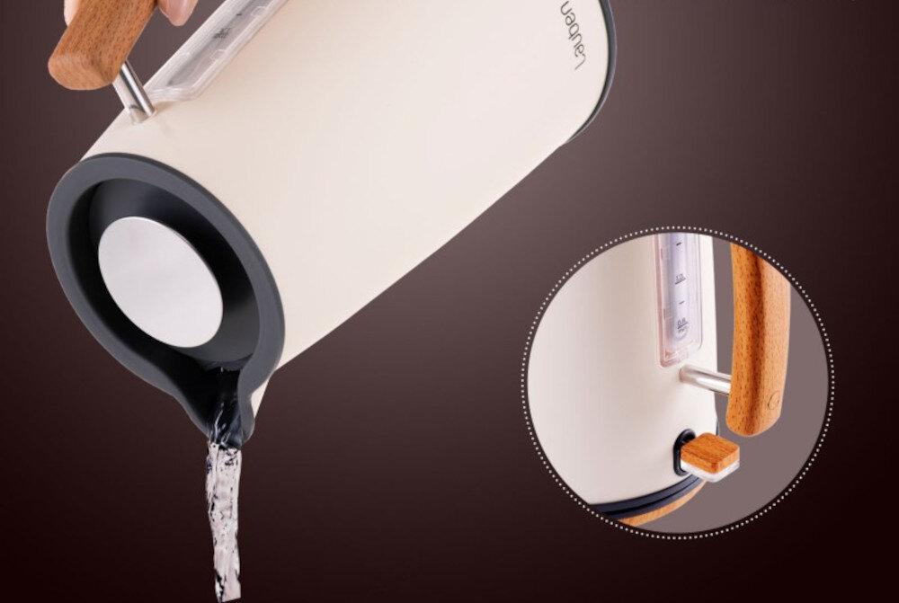 Czajnik LAUBEN Electric Kettle 17CR obrotowa podstawa 360° swoboda obsługa schowek na kabel podstawa porządek