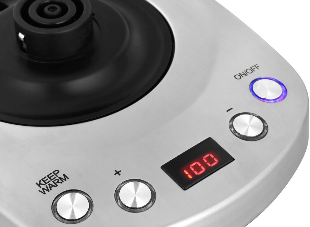 Czajnik LAUBEN Electric Kettle EK17GS Praktyczne rozwiązania moc woda podgrzewanie pojemność ilość napój schowek na kabel 