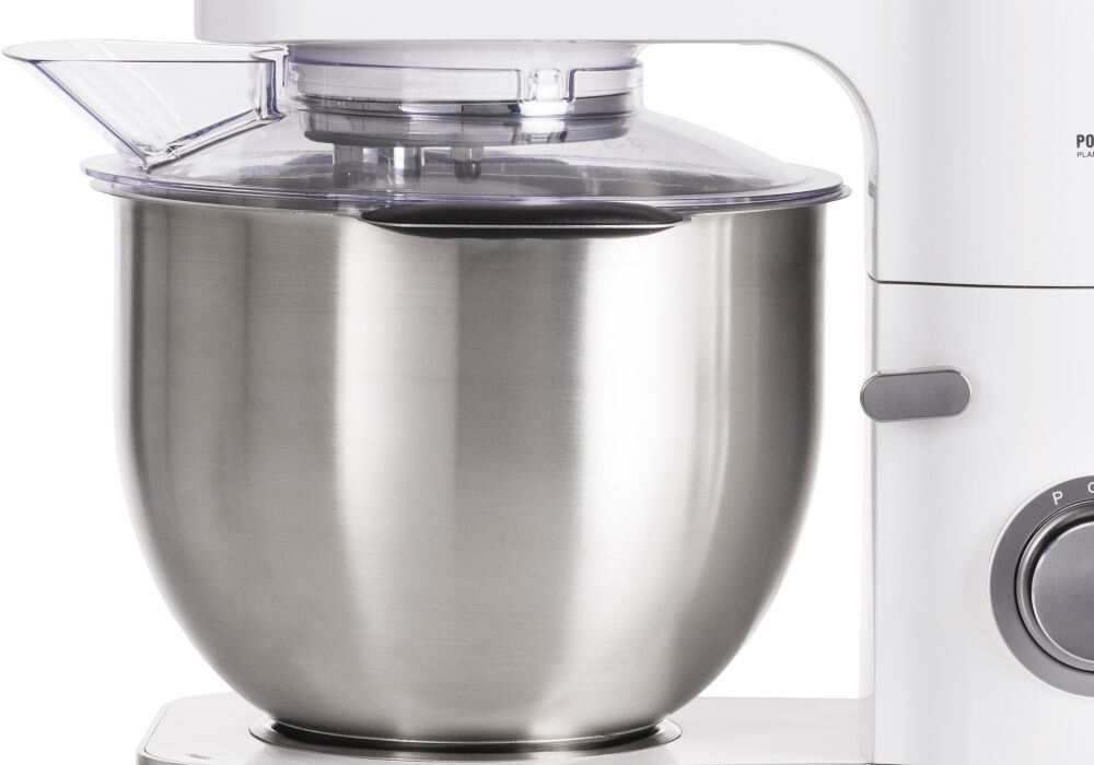 Robot kuchenny planetarny LAUBEN Kitchen Machine 1200WT 1200W z blenderem kielichowym i maszynką do mięsa biały mycie w zmywarce misa mikser pokrywka