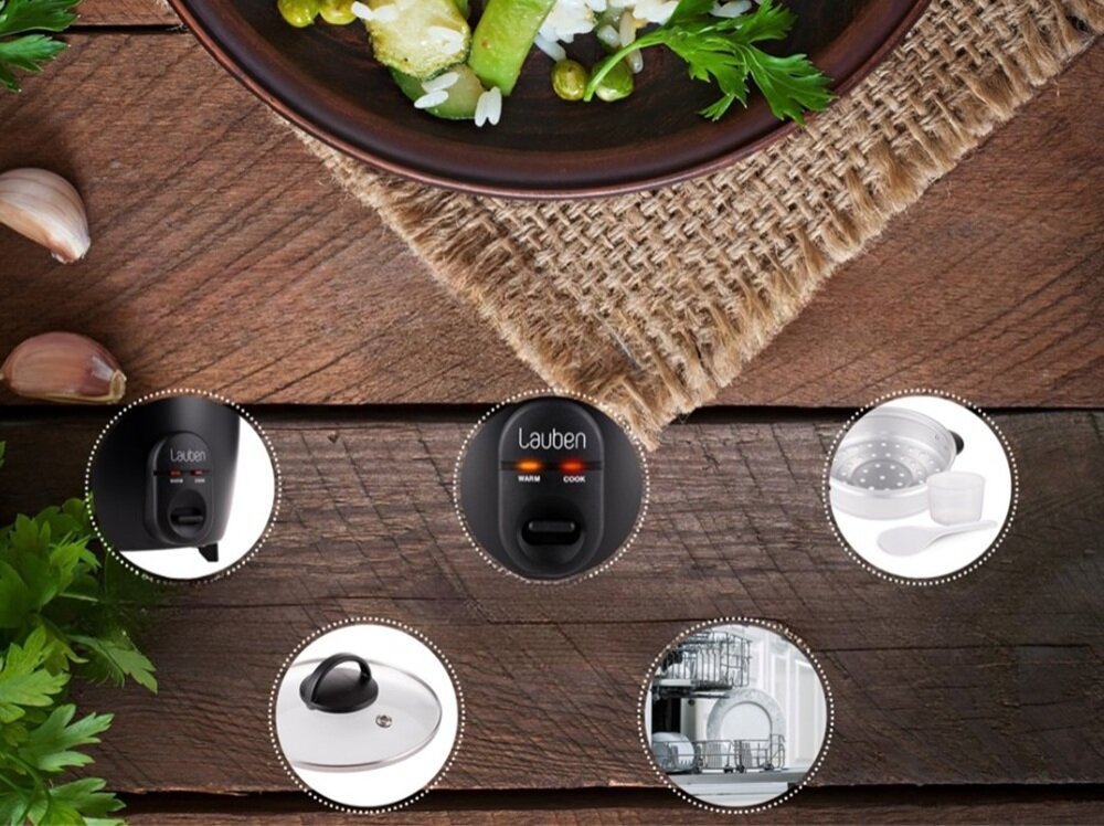 Ryżowar LAUBEN 600BC gotuje nie tylko ryż, pełen posiłek, wszechstronne urządzenie