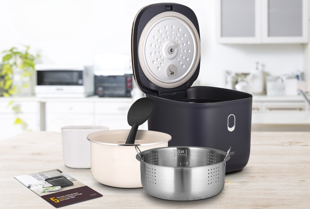 Ryżowar LAUBEN 3000AT wewnętrzny garnek, koszyk, można myć w zmywarce, krótszy czas przygotowań