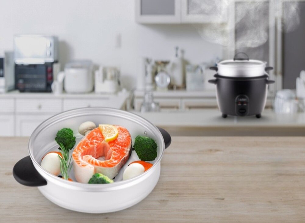 Ryżowar LAUBEN 1800BC sypki ryż, ryż do sushi, właściwa ilość ciepła, oszczędność czasu