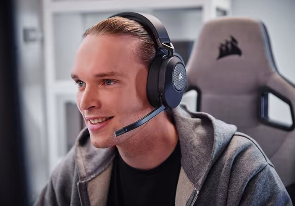 Słuchawki CORSAIR HS65 Wireless v2 gaming rozgrywka kompatybilność ładowanie jakość mikrofon komunikacja