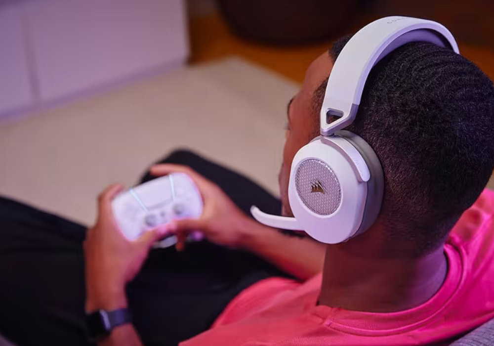 Słuchawki CORSAIR HS65 Wireless v2 gaming rozgrywka kompatybilność ładowanie jakość mikrofon komunikacja