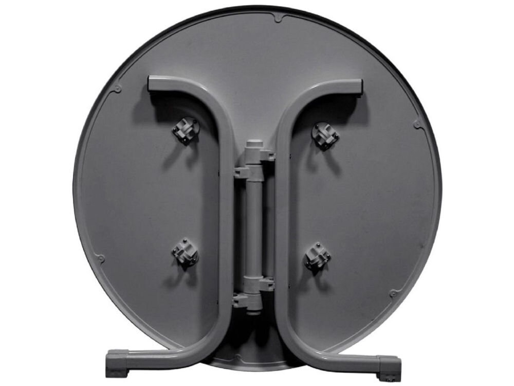 Stół ogrodowy PATIO Dine & Relax Punti Antracyt, stelaż, antracyt, składany, lekki, na białym tle stół złożony w formie transportowej