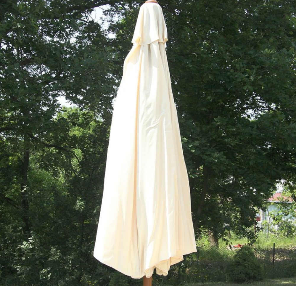 Parasol ogrodowy PATIO Poly Ecru Solidna konstrukcja dwa elementy drewno chinskie Hard Wood charakterystyka solidnosc wyglad trwalosc