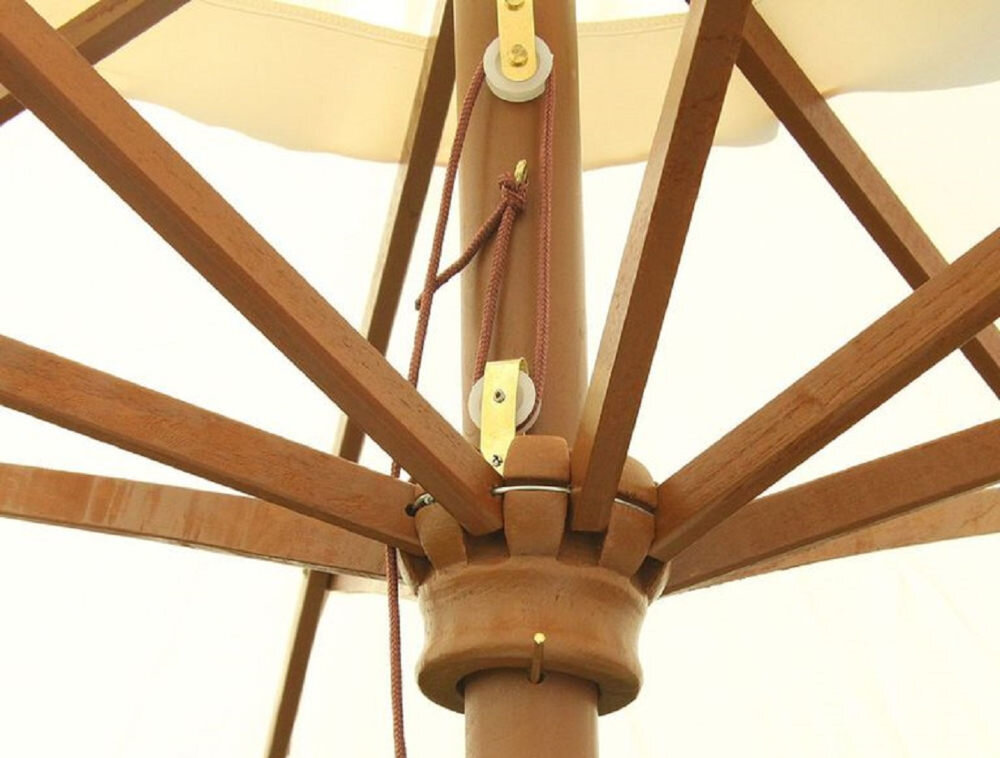 Parasol ogrodowy PATIO Poly Ecru preferencje dopasowanie blokada linka blokowana hak dostosowanie potrzeby cień