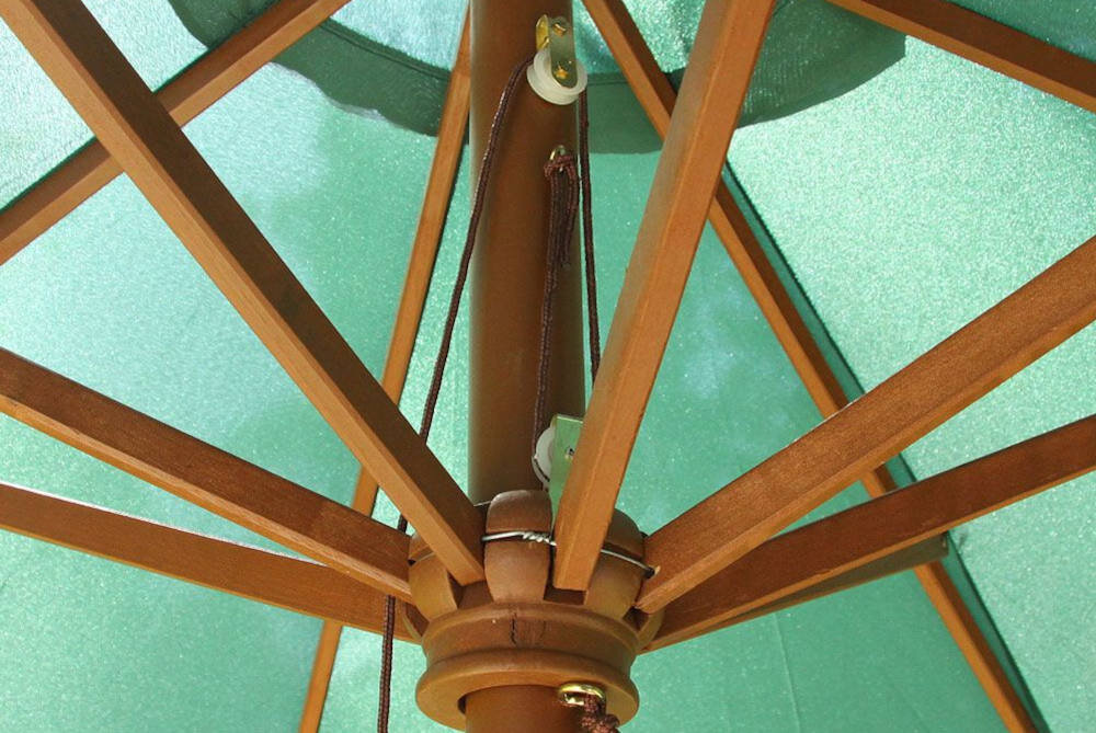 Parasol ogrodowy PATIO Poly Zielony preferencje dopasowanie blokada linka blokowana hak dostosowanie potrzeby cień