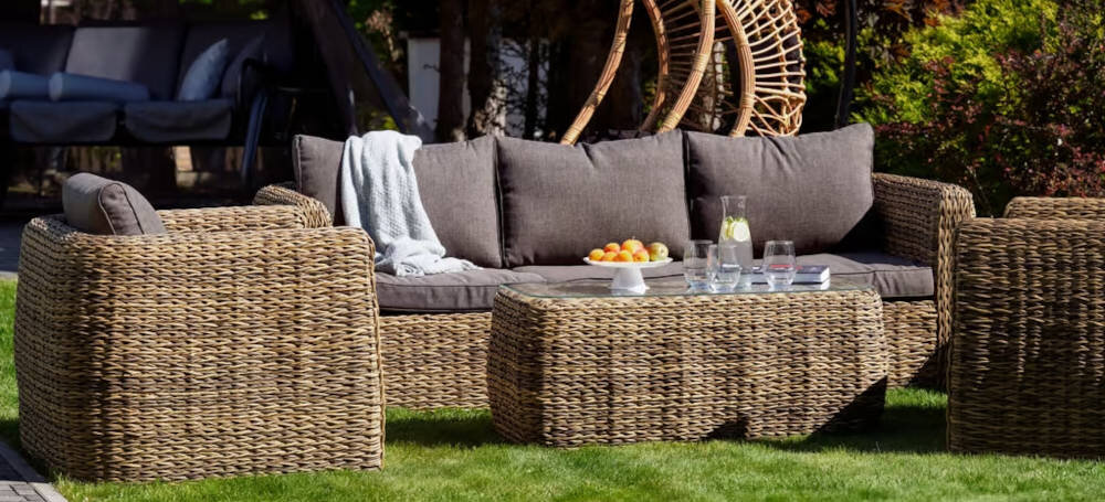 Zestaw mebli ogrodowych PATIO Annabelle Cappuccino solidny trwały design wyglad prezentacja