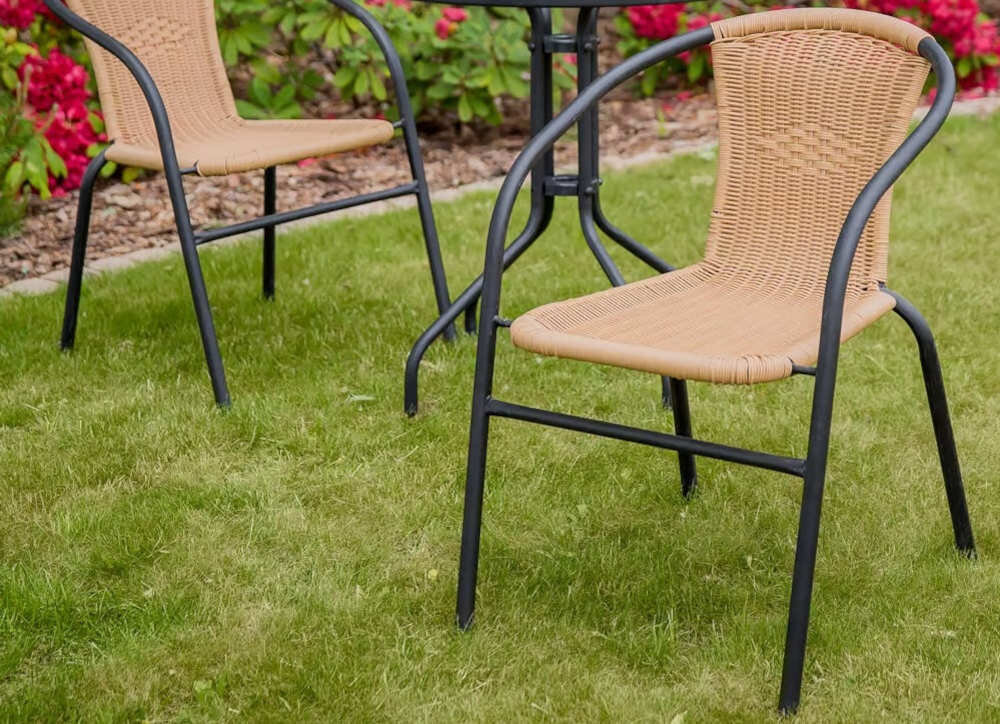 Krzesło ogrodowe PATIO Bistro Plus Stabilna konstrukcja rury wymiar trwalosc wytrzymalosc splot technorattanu