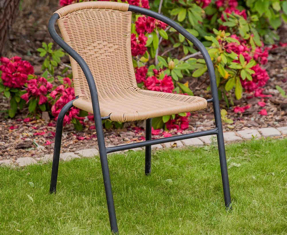 Krzesło ogrodowe PATIO Bistro Plus siedzisko metalowa rama wymiary odcien bez ochrona korozja wymiary