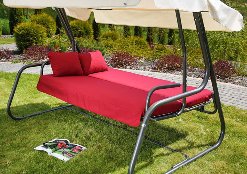 Huśtawka ogrodowa PATIO Vita D023-03EB 4 osobowa waga obciążenie rozkładana konstrukcja