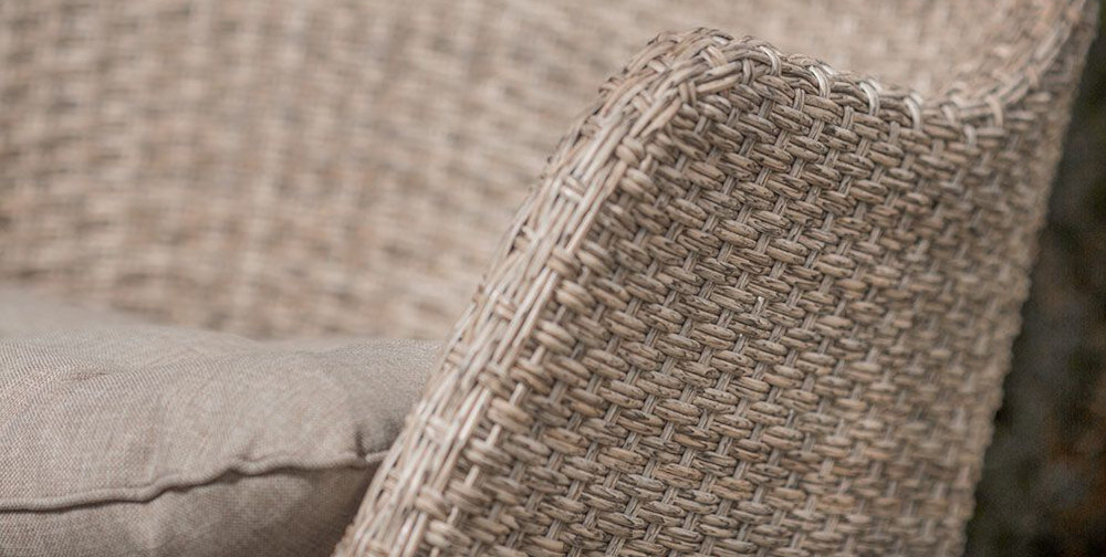 Fotel bujany PATIO Melanie Cappuccino Brązow wykonanie technorattan imitacja obciążenie waga