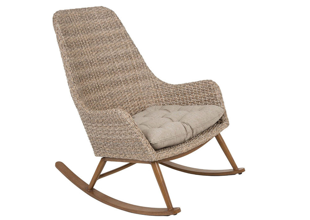 Fotel bujany PATIO Melanie Cappuccino Brązowy Solidna konstrukcja Aluminiowe stelaże wymiary