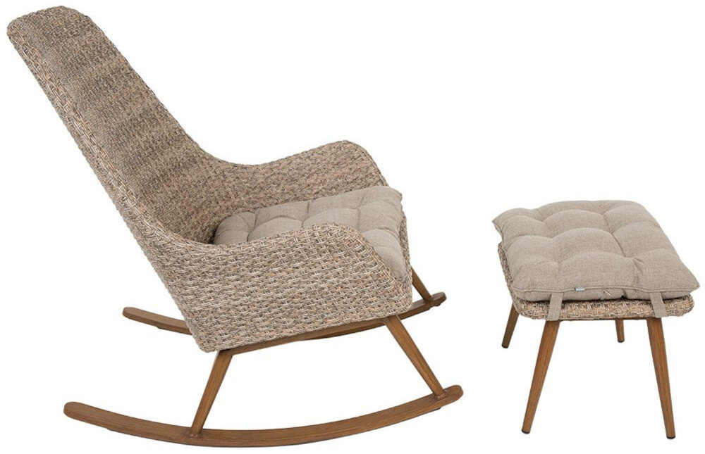 Fotel bujany PATIO Melanie Cappuccino Brązowy łatwe ustawienie przestawianie użytkowanie korzystanie