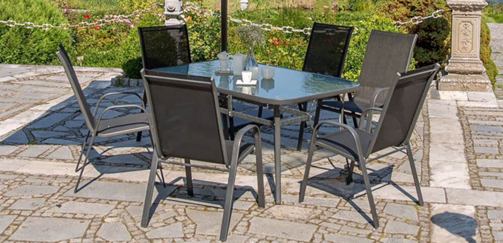 Zestaw mebli ogrodowych PATIO Denver 47812 Antracytowy garba proszkowa ochrona
