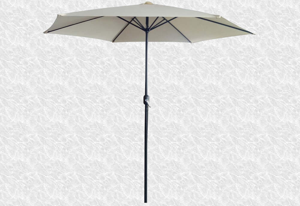 Parasol ogrodowy PATIO 47731 Ecru kolor kolorystyka cień średnica 3 m solidna konstrukcja wykonanie sześć ramion gramatura 180 gr/m2 łatwe czyszczenie średnica rur stabilny trwały